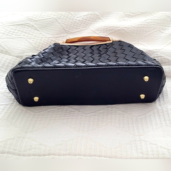 VALENTINA FIORE Black Leather Handbag - Picture 4 of 8